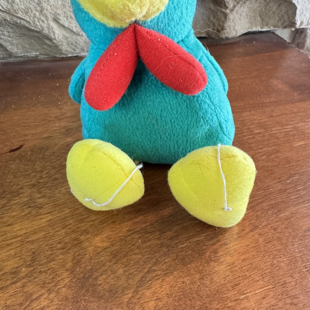 Vintage Kellogg's Rooster Cornelius Green 8" Plushy Bean Bag Stuffed Animal - Picture 4 of 6